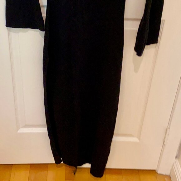 FRAME BLACK RIB KNIT MAXI DRESS NEW WITH TAGS (NWT) - Picture 3 of 16